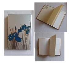 Otagiri Address Telephone Book Blue Flowers ROYAL IRIS Lacquer Vintage