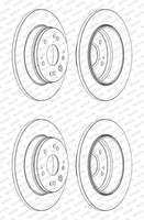 2X Ferodo 282Mm Bremsscheiben Voll Hinten Passend FüR Honda FR-V Stream | DDF154