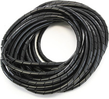 33FT PE 3/8 Inches 10 Mm Black Polyethylene Spiral Cable Wire Wrap Hydraulic H