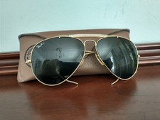 VINTAGE RAY BAN B L WRAP EAR OUTDOORSMAN AVIATOR SUNGLASSES MADE IN USA 58-14