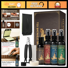 9pcs Guitar Cleaning Kit - Cleaner, Polish, Fretboard & String Oil - All Guitar