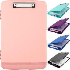 Plastic Clipboard with Storage, High Capacity Clip Boards 8.5X11 with Storage, H
