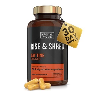 Rise & Shred - Day Time Fatburner für Männer & Frauen 60 Stück (1er Pack) 