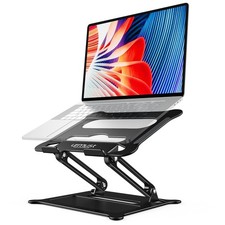 Adjustable Laptop Stand Aluminum Foldable Riser 1015.6 inch Black Ergonomic Not