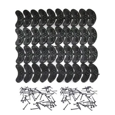 40 pcs Heel Plates Shoe Heel Taps Rubber Tips Sole Heel Repair Pad Replacemen...