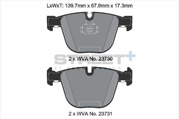 BremsbeläGe BMW 5 (E60) 530 D Baujahr 02/07-12/09 KW 173 PS 235 - Pagid Racing S-image