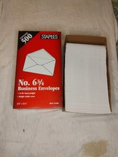 Staples Business No. 6 3/4 Envelopes 3 5/8" x 6 1/2" Bright White About 400 /BX
