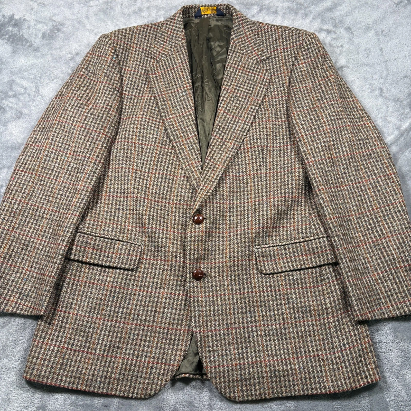 Brooks Brothers Blazer Sport Coat Mens 40 Multicolor Single Breasted Notch Lapel image 1