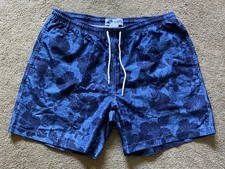 NWOT Surf Swim Co. Men's Swimming Trunks Mesh Lined Shorts Drawstring Blue XL