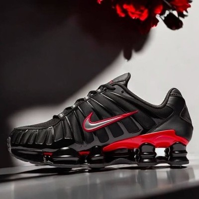Nike Shox TL Shoes, Black, College, Red, Silver CN0151-003 Men's, Brand New