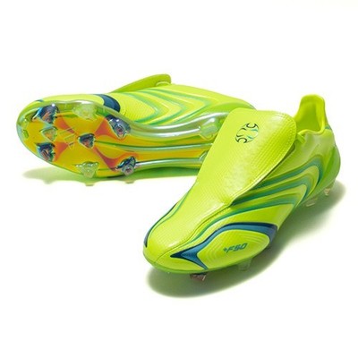 adidas F50 Tunit FG IH8942 Cleats Lucid Lemon Royal Blue Men's