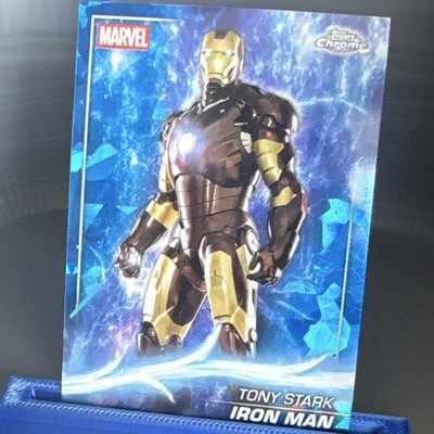 Topps Chrome Sapphire Marvel Iron Man Tony Stark Phase One 2023 Trading Card #1