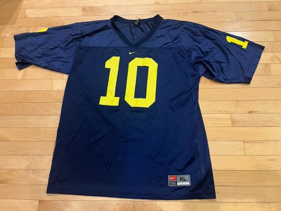  VTG 2000 s Nike Michigan Wolverines Tom Brady #10 Football Jersey Navy Mens XL