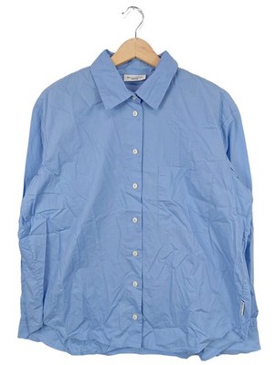 MARC O POLO Langarmhemd Damen Hemd Gr. DE 38 blau Casual-Look