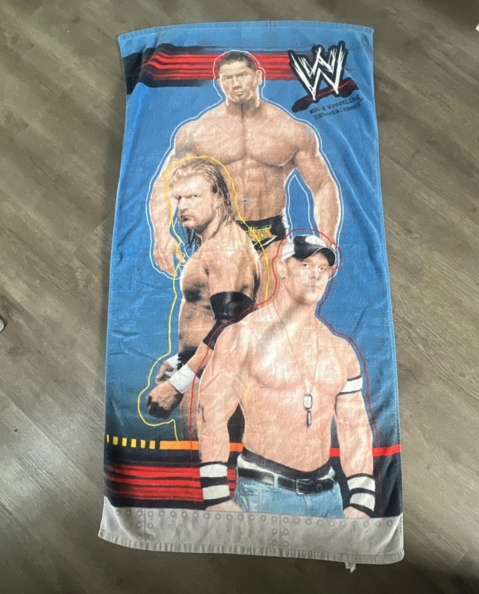 WWE Beach Towel John Cena Triple H Batista 2008 28.5” x 55