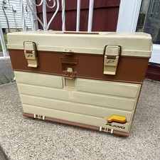 Vintage 1990  s Plano 757 Tackle Box With Top Storage And 4 Drawers Made In USA