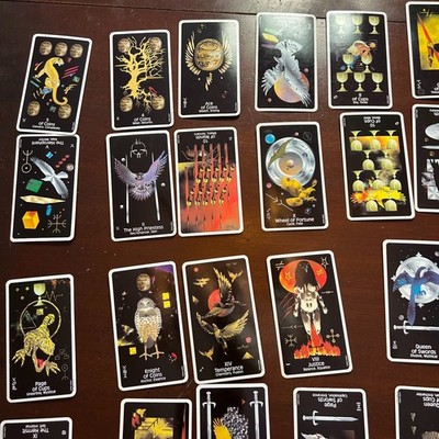 Vtg Crow's Magick Tarot Londa Marks US Games Systems 1998