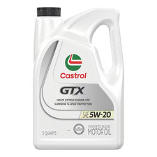 2 Pack Castrol GTX 5W-20 Synthetic Blend Motor Oil, 5 Quarts 15.15 per gallon