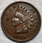 Extra Fine 1886 Type 2 Indian Head Cent, Well-Struck, Chocolate-Brown specimen.