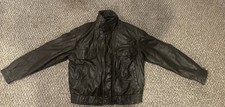 Vintage Reed Brown Leather Bomber Jacket Coat Mens R 42 thinsulate Lined