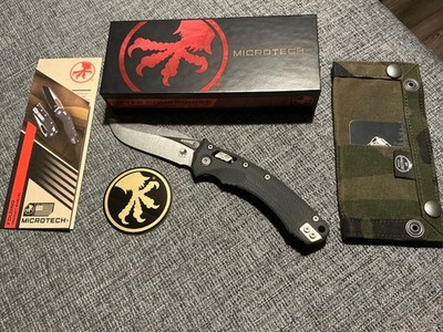 Microtech Amphibian S/E Ram-Lok 137Rl-10Flgtbk 4'' M390 G10 Manual w/ canvas tray