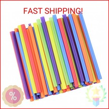 Comfy Package, 100 Count Jumbo Plastic Smoothie Straws - 8.5"High - Assorted C