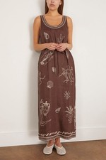 Alemais Sammy Midi Dress in Chocolate 290 Size US 4 AU 8
