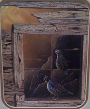 GARY FENSKE - QUAIL - 9X11 - MATTED PRINT  - BIRDS BARN WOOD