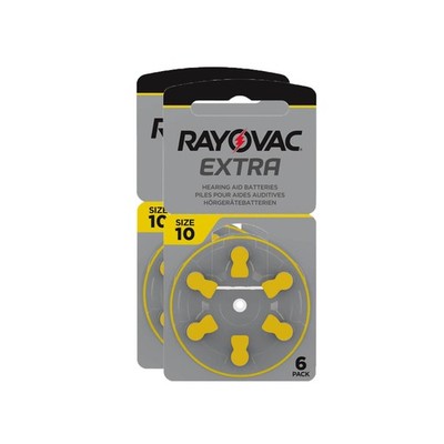 2x 6er Blister Rayovac Hörgerätebatterien 10 Extra Advanced 1,45V 105 mAh PR70