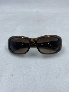 Prada Women's Sunglasses SPR 04L Tortoise Brown Rectangle Wrap Acetate Italy 57