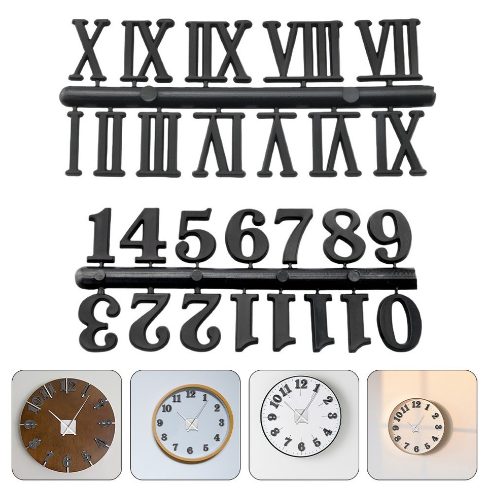 2 Sets Diy Digital Clock Numbers Replacement Arabic for Making Kit ...
