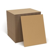 100 Pack 4x6 Inch Flat Corrugated Cardboard Sheets 0.07 Inch Thick