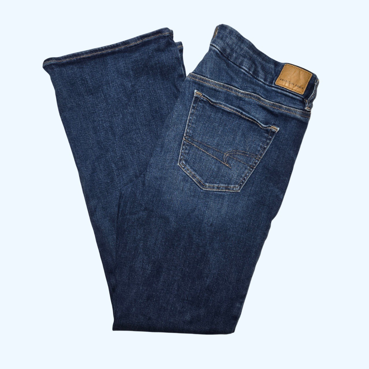 Womens 14 Regular Dark Wash Stretch Denim