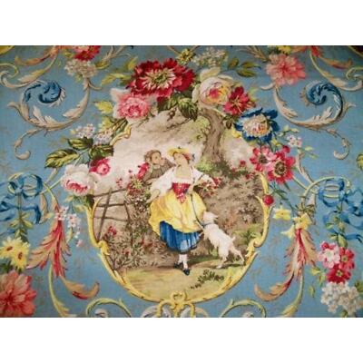 DISCONTINUED  RARE FRAGONARD INSPIRED FABRIC 7.5 yds Richloom CornflowerBlue