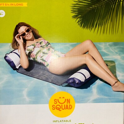 Sun squad inflatable hammock pool float, 41“ x 27“ x 5“