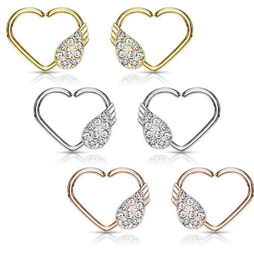 ANGEL WING HEART SHAPED DAITH CARTILAGE 