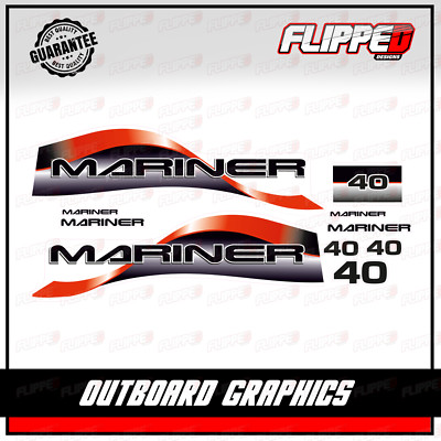 Mariner 40 PS Außenborder Aufkleber Grafik Sticker Kit Motor Engine