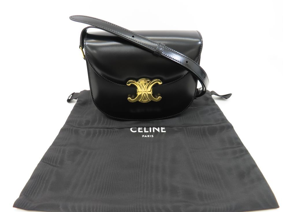 Celine 110413BF4.38NO Shiny Calfskin Black Teen Buzas Trionf Celine 110413BF4.38NO Shiny Calfskin Black Teen Buzas Trionf