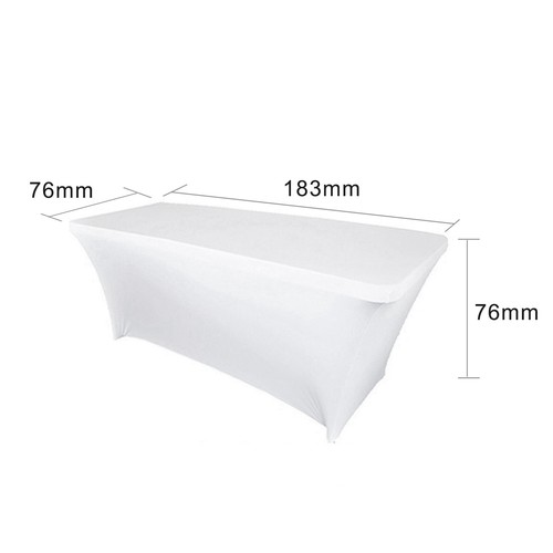 2x 6ft Tablecloth Rectangular Stretch Spandex Table Cloth Cover Wedding Party - Picture 2 of 12