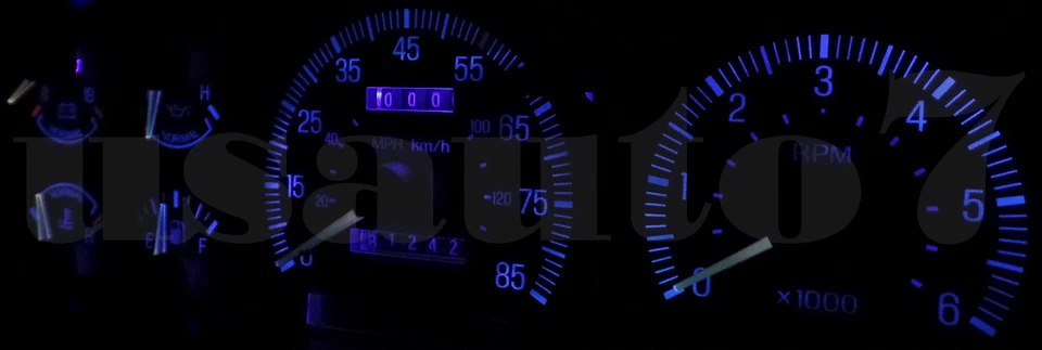 Dash Cluster Gauge BLUE LED LIGHT BULB KIT Fits 87-91 Ford F150 F250 F350 Bronco Foto 4 de 4