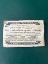 Altes Labor Indikatorpapier Lackmuspapier Merck Vintage OVP