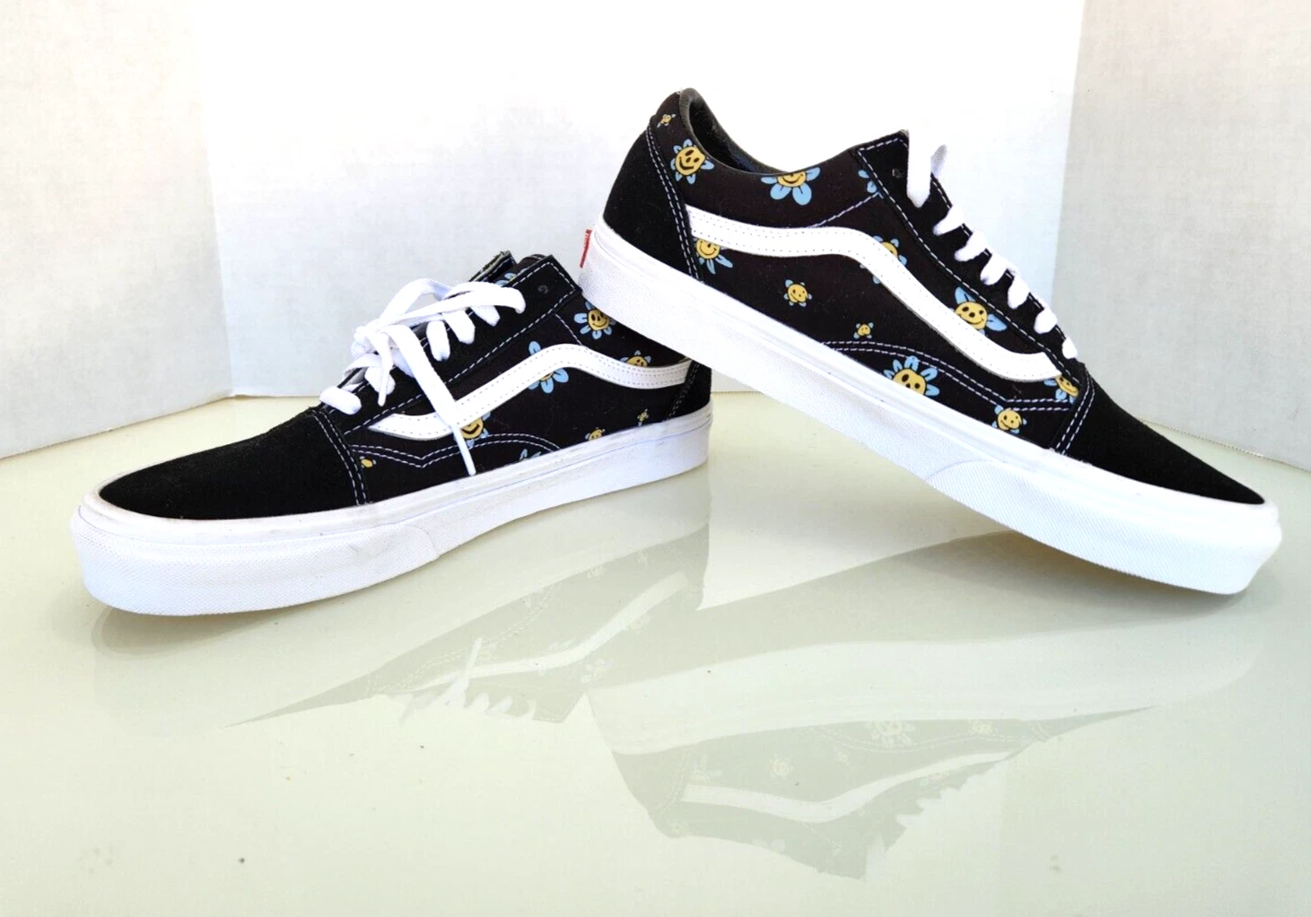 Scarpe da skate Vans Oldol Skoolx unisex Trip Grin nereeali flore nuovea tag 9 M1 5 1