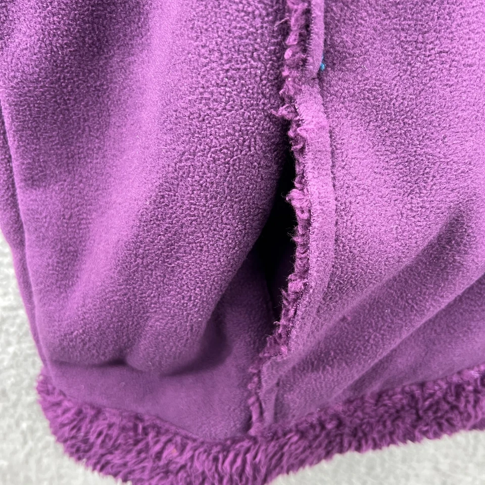 Jane Ashley Women Fleece Vest 1X Purple Sherpa Lined Outdoor Hiking Casual Layer - Image 3 of 4