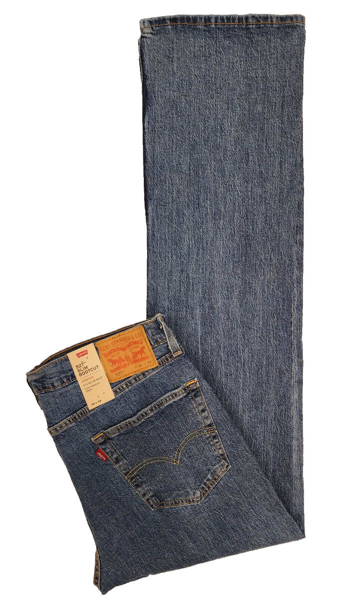Levi's 527 Slim Bootcut Stretch Men's Jeans 36X34 #0674 Blue