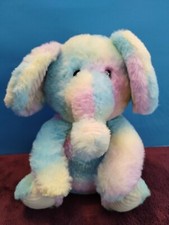 Spark Create Imagine Plush Elephant Rattle Crinkle Sensory Toy Baby 10" Pastel