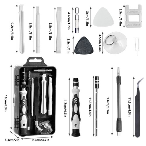 Set Cacciaviti Senza Fili 115 in 1 Mini Kit Riparazione per PC RC Elettronica Telefoni - Foto 2 di 17