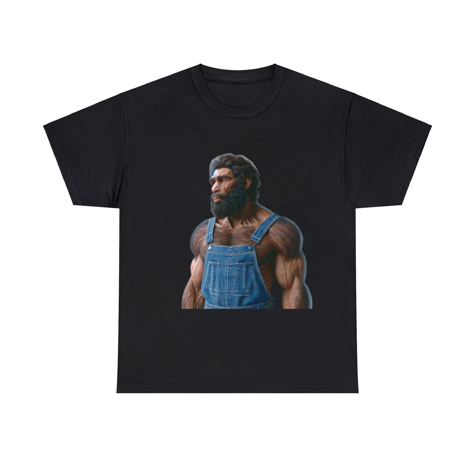 Unisex Adult T Shirt Caveman Neanderthal Wearing Funny Vintage Overalls Hipster
Opens in a new windo