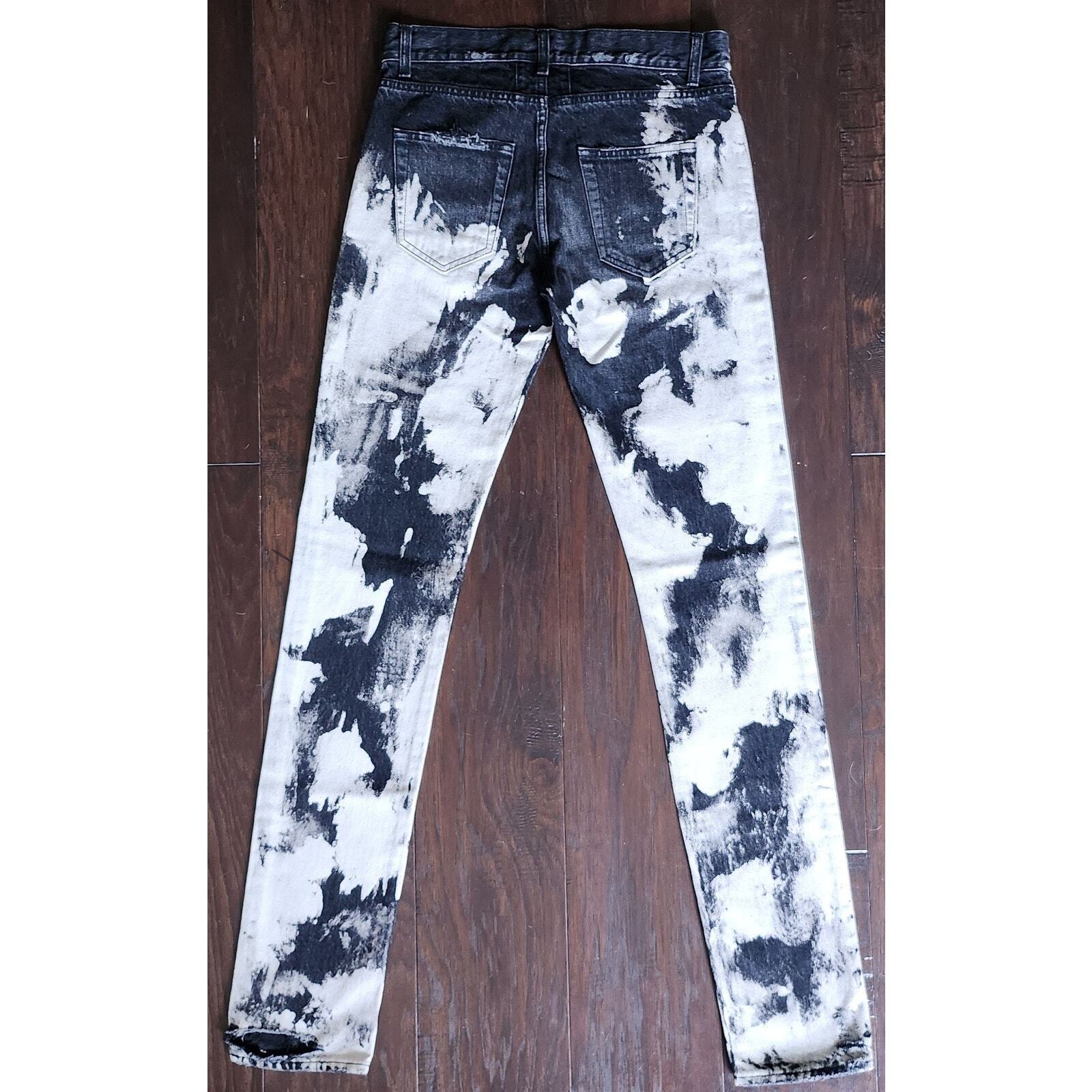 Saint Laurent Hedi Sbiancato Crash D02 Denim