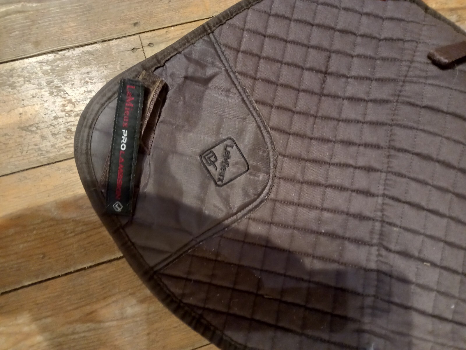 Le Mieux Half Lined Merino Sheepskin CC Large Numnah Saddle Pad Brown