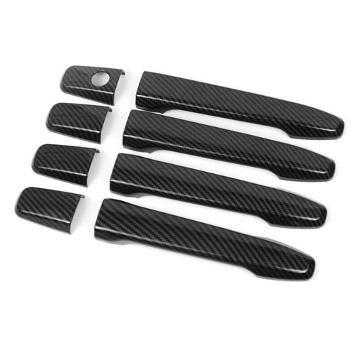 Carbon Fiber Style Exterior Side Door Handle 8X For Mitsubishi Lancer EVO 07-17 - Picture 12 of 20
